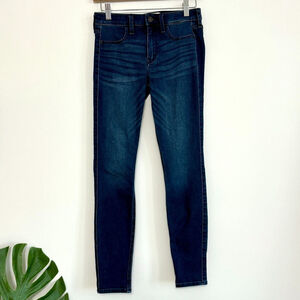 Abercrombie & Fitch Jean Legging Size 27 / 4R Dark Wash Mid-Rise Skinny Stretch
